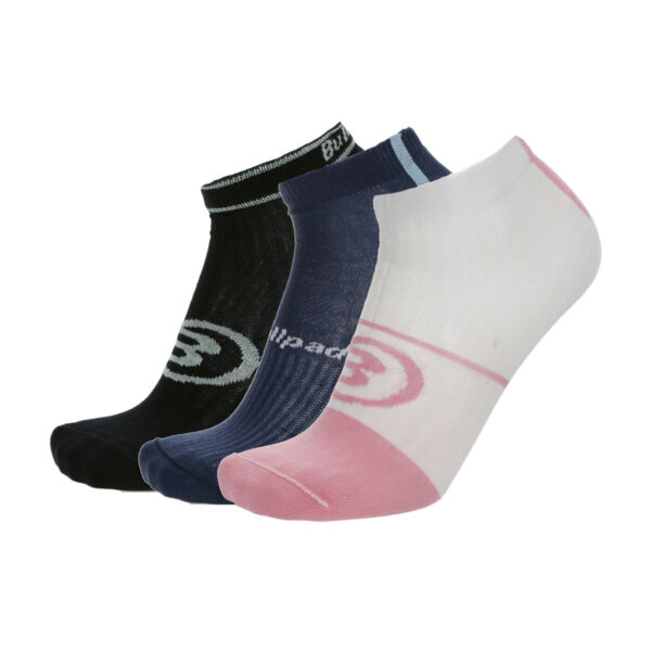 BULLPADEL CALCETIN BULLPADEL BP256 NEGRO/AZUL OSCURO/ROSA